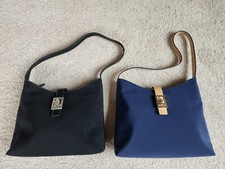 Ralph Lauren Polo 2-piece Canvas Shoulder Bag Package Rlp Blue + Black