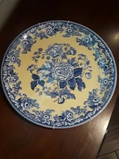 Blue Spode Garden Collection 12 7/8" Plate With Hanger