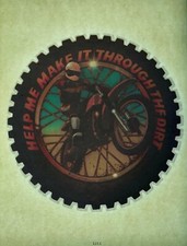 Original Vintage Motocross Help Me Make It Through The Dirt Iron On Transfer