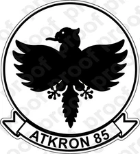 STICKER USN VA  85 BLACK FALCONS 1970