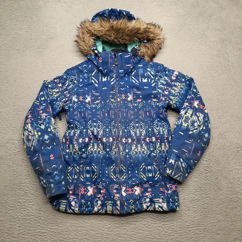 Roxy Snowboard Jacket Girls XXL 2XL 16 Blue American Pie Parka Coat 10k Youth