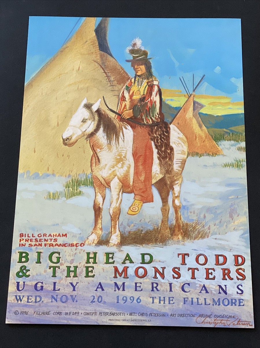Big Head Todd And The Monsters American Indian Original Fillmore Concert  Poster | eBay