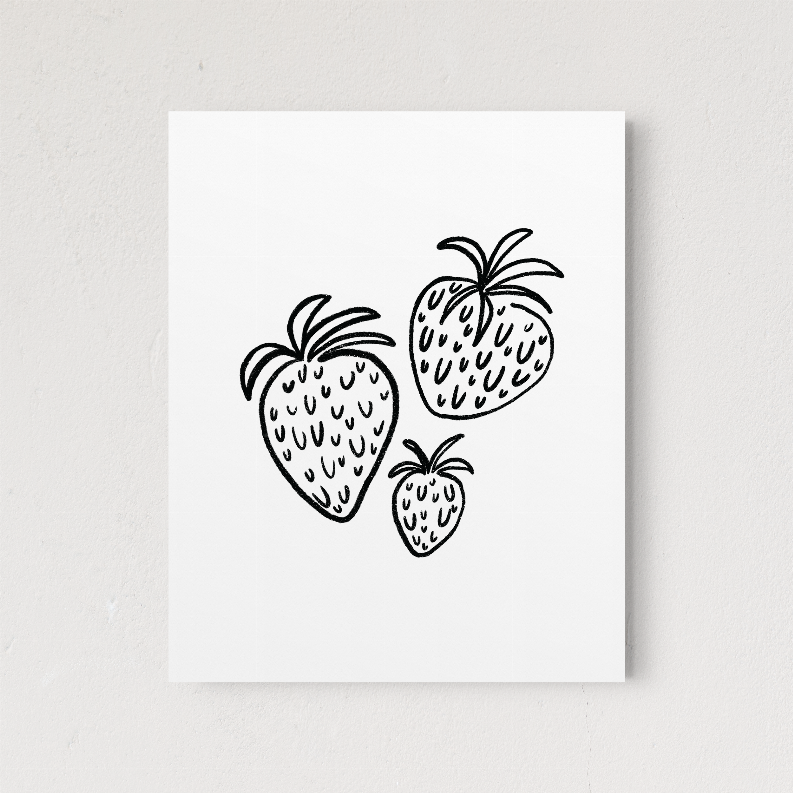 Strawberry Lines 17x22 | eBay