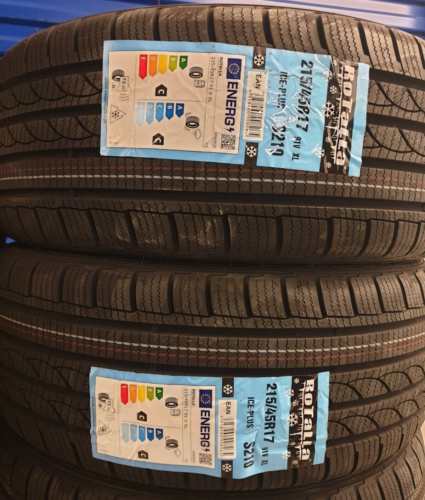 2X NEW ROTALLA/MINERVA WINTER 215/45 R17 XL 91V SNOW/ICE CAR TYRES 215 45 17 M&S - Picture 1 of 5