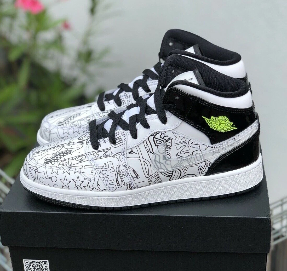 Nike Air Jordan 1 Mid SE GS Youth Trainers Size UK 4.5 EU 37.5