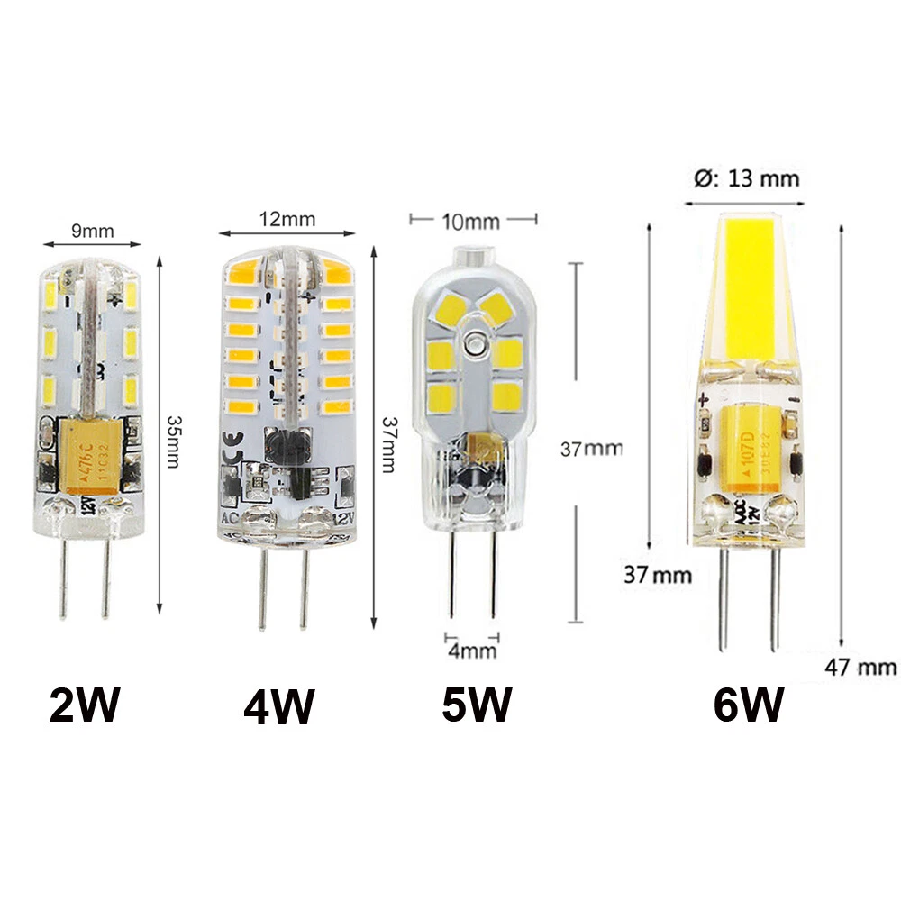 G4 Led Bulb 12v 2w Warm White 3000k, 200lm, G4 10w 20w Halogen Lamp  Equivalent, Non Dimmable, Bi Pin G4 1