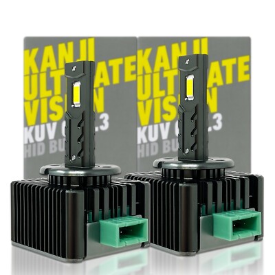 D3S LED Headlight Bulbs DAMA Kanji Ultimate Vision Gen 3 6000K White Pack of 2