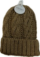 Firenze MüTze Damen Braun Grobstrick GefüTtert Onesize Neu !!