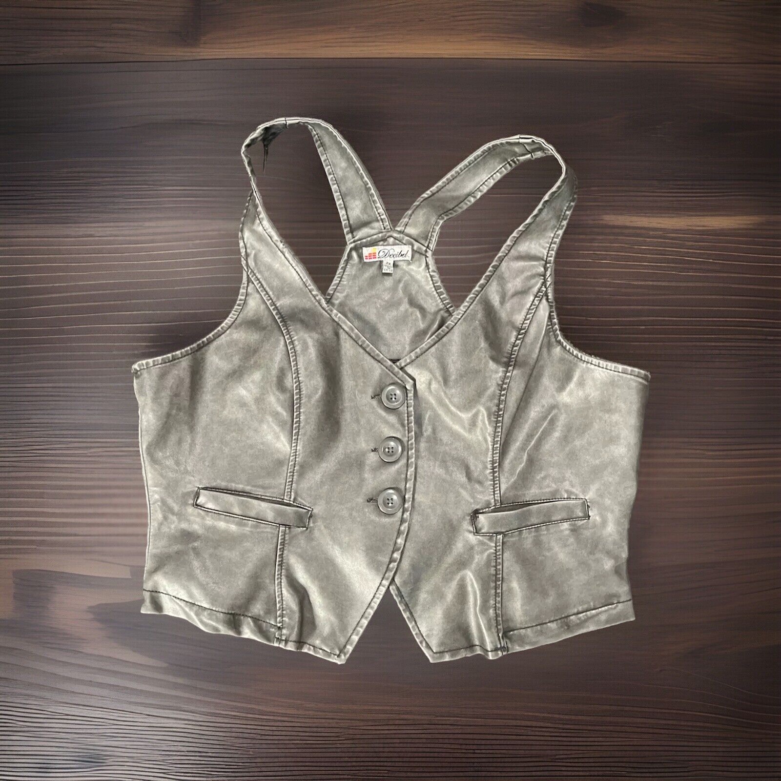 Vest Motorcycle Bike Men Men&rsquo;s Racerback 2x Gray Grey Ash Distressed