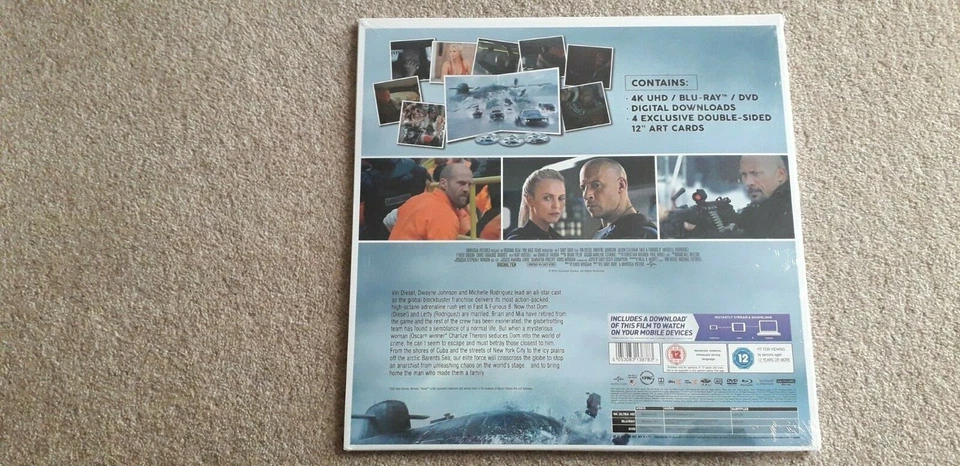 Fast And Furious 8 Big Sleeve 4K Ultra HD Blu Ray DVD Art Cards SEALED - Image 2 of 2