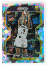 2022 Prizm WNBA Cracked Ice Prizm #43 Sparkle Taylor RC Rookie Chicago Sky UTEP