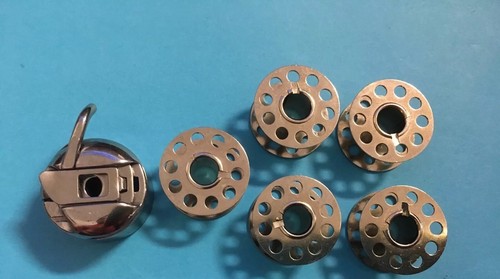 Lot De 1 Canette + 5 Bobines Universelles Pour Machine à Coudre – Compatible Pfaff, Brother, Singer, Etc.