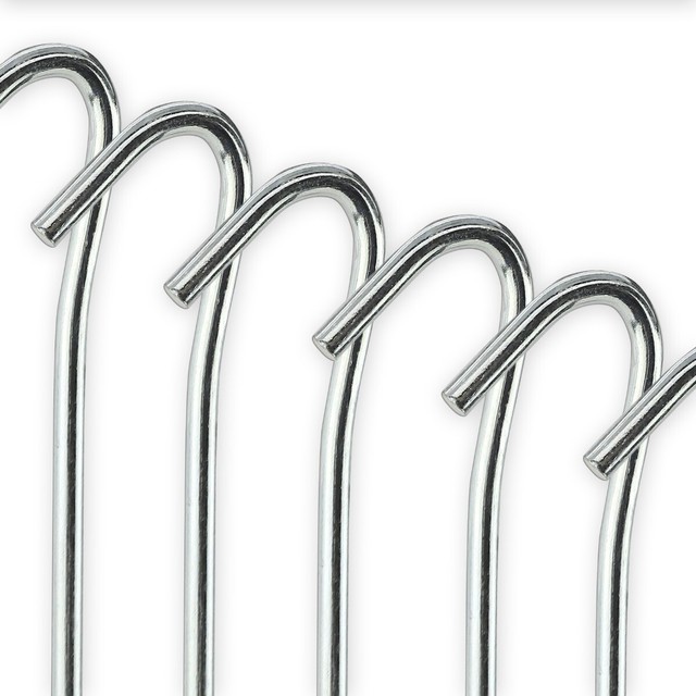 20x Extra Long Metal Tent Pegs Camping Hiking Tarpaulin Ground Sheet