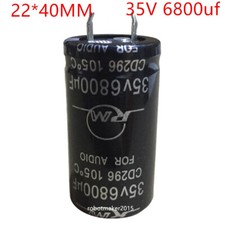 2 Pins 6800uf 6800mfd 35V 22 40 Electrolytic Capacitor For DIY Repair 105  