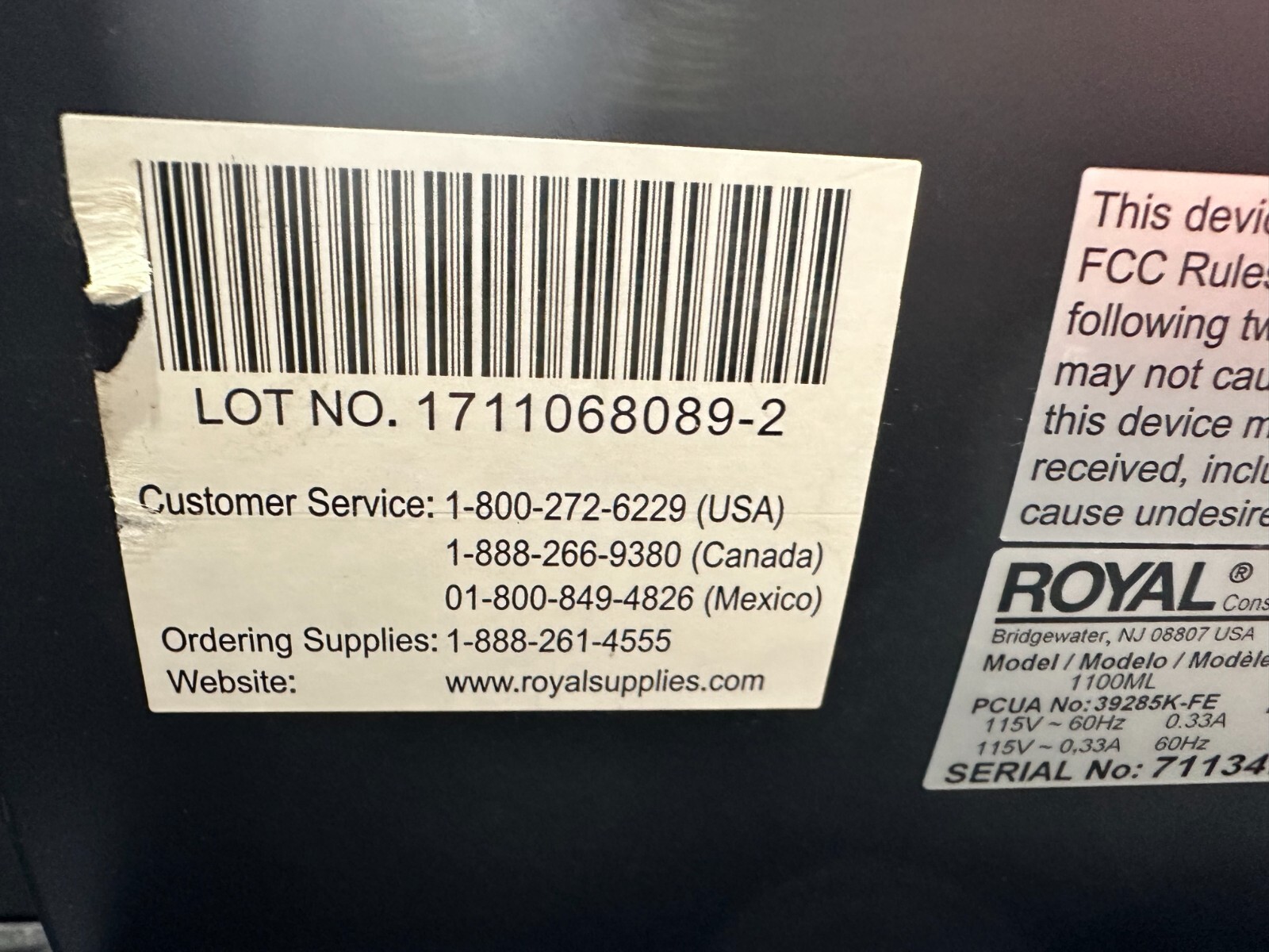 Used Royal Alpha 1100ML Cash Register Works Good No Key eBay