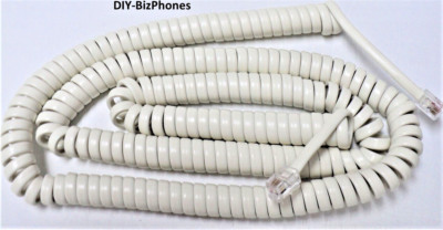 Partner Phone Long Handset Cord Series 2 18D 34D Avaya Receiver Curly White 25Ft