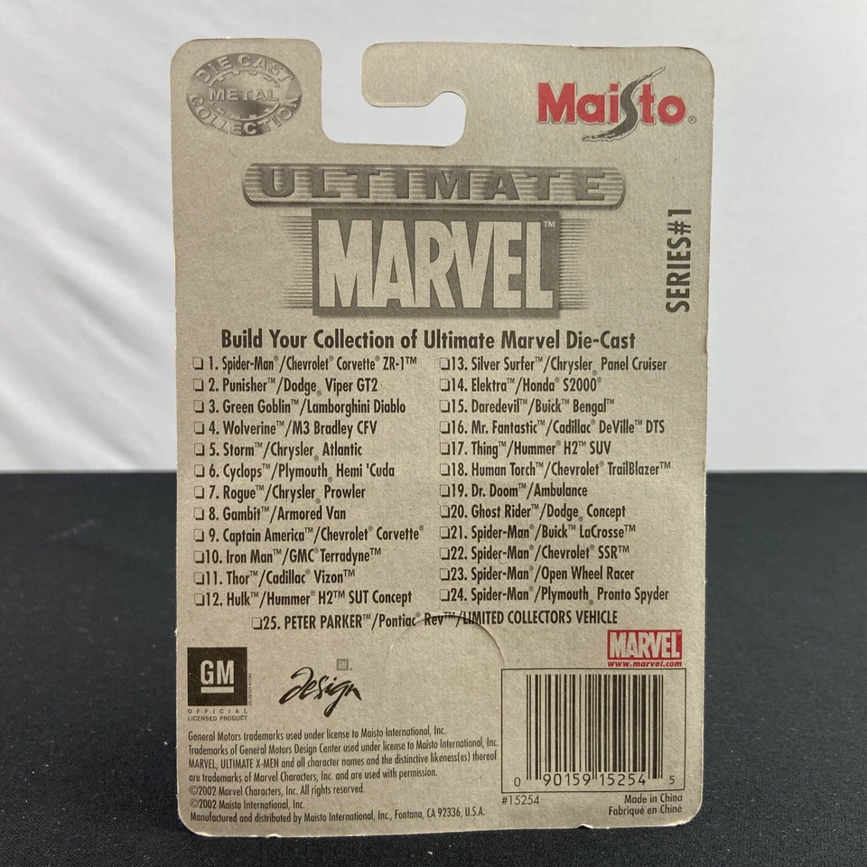 Maisto Ultimate Marvel Mr Fantastic Cadillac Deville DTS 1/64 Diecast #16 de 25  Foto 2 de 4