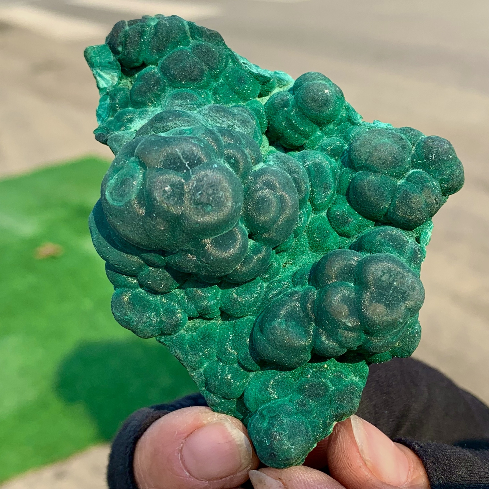 132G Natural velvet Malachite stone cat eye cluster rough mineral sample