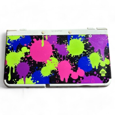 NINTENDO New 3DS White Console w/Splatoon Cover Plates No.060 NTSC