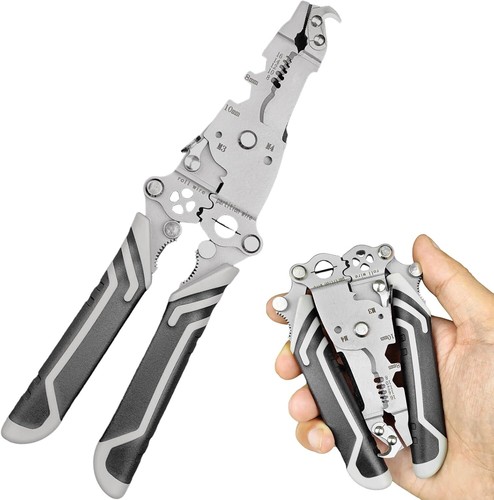 New Listing18 In 1 Foldable Wire Stripper Crimper Tool Professional Multifunctional Wire