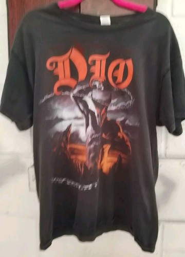 Vintage DIO T Shirt Large Mens Ronnie James Dio RIP Double Sided Print