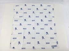 Duke Blue Devils Bandana Handkerchief White Cotton by Yo Boxers USA made