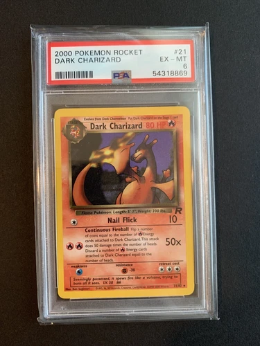 Pokémon Dark Charizard Unlimited Team Rocket Non-Holo Rare PSA 6  (54318869)