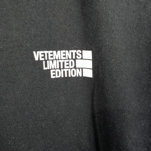 VETEMENTS Unisex Size S Black Limited Edition T-shirt Tee 100% Authentic - Picture 2 of 10