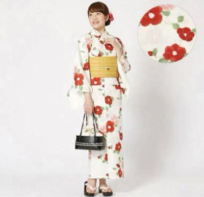 Easy and beautiful yukata geta 5pointsetcamelliaSSize Marui