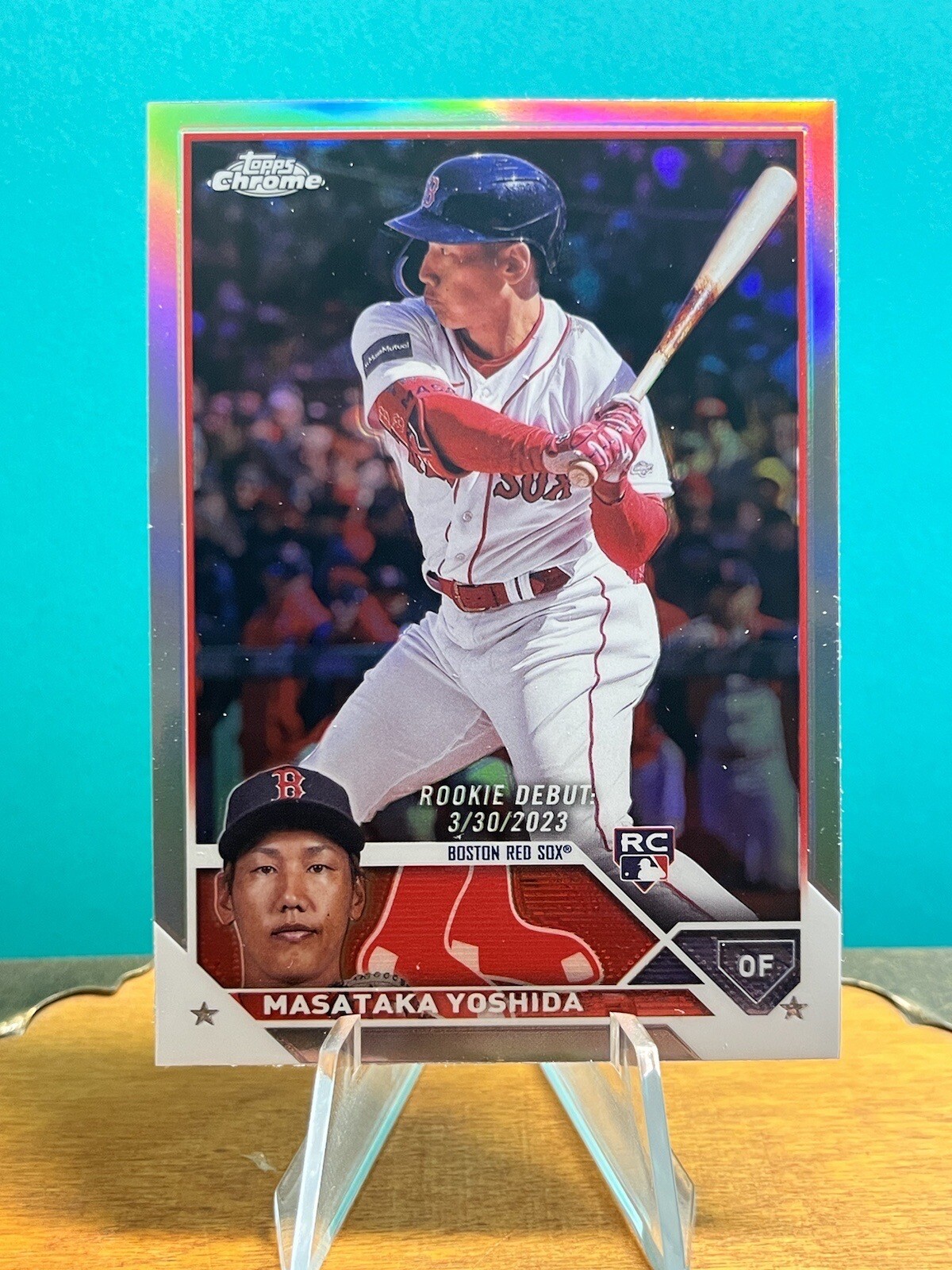 2023 Topps Chrome Update Masataka Yoshida Refractor Rookie Debut RC #USC174