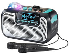 New VTech Super Sound Karaoke Portable Bluetooth, 2 Mics Included, Party Lights