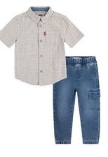 Levi's Little Boys 2-pc. Jeans Pant Set, 6, Beige