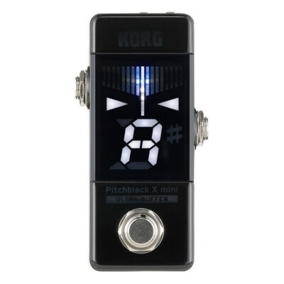 Korg PB-X-Mini Pitchblack X Mini Pedal Chromatischer Tuner, Schwarz