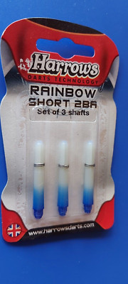 Harrows Raimbow Dartschaft mit Ring, 1 Satz (3 Stück) 2BA, Short 33mm, neu/OVP