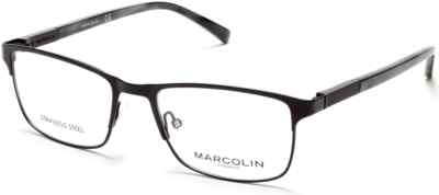 Marcolin Eyewear MA3013 002 Black Matte Metal Optical Eyeglasses