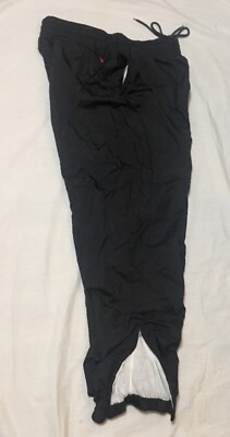 Esprit By Cempus Windbreaker Track Pants Lined Unisex Large Black Zip Legs 