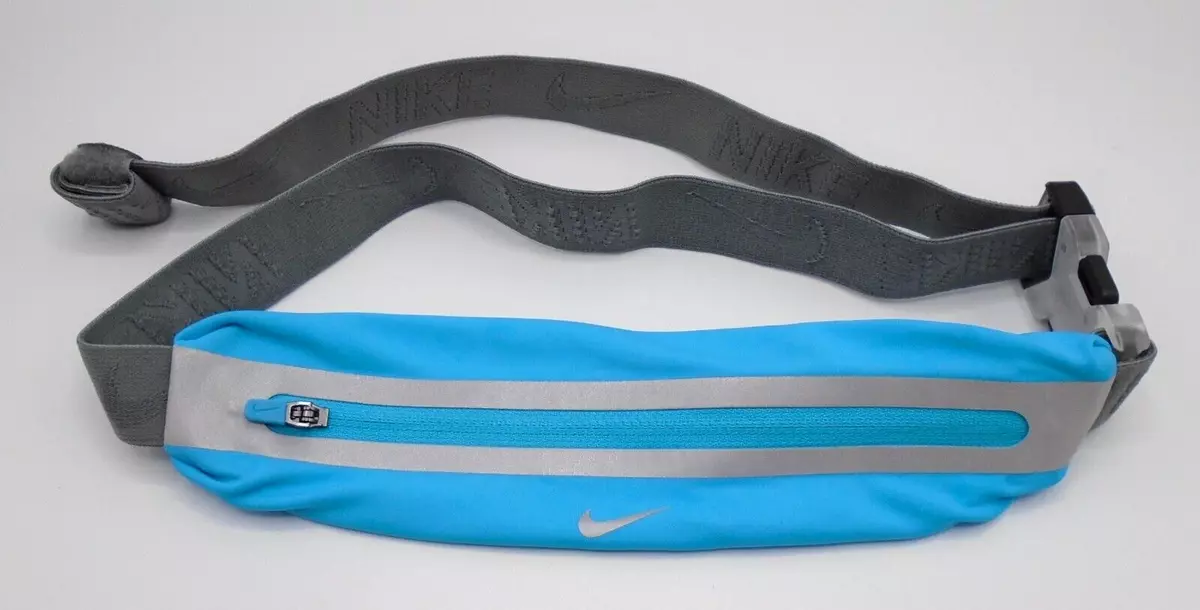 Nike Slim Waist Pack 2.0 Fanny Pack Adult Unisex Chlorine Blue Smoke Grey Silver