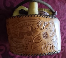 HAND TOOLED LEATHER PURSE