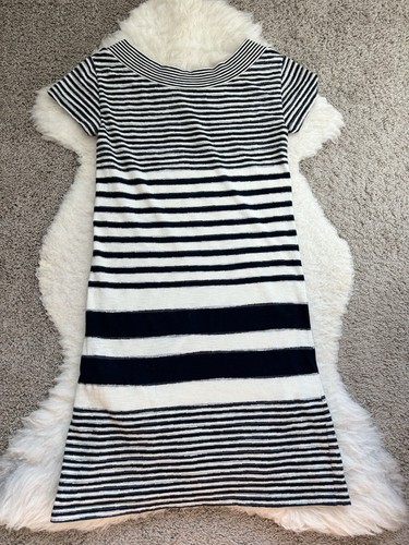 Maeve Anthropologie Haven Dress XS Striped Cotton Lined Capsule Wardrobe Neutral - 第 4/5 張圖片