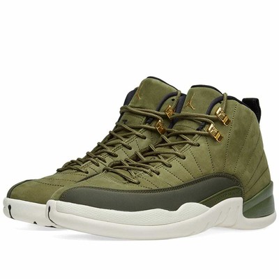 olive green jordan retro 12