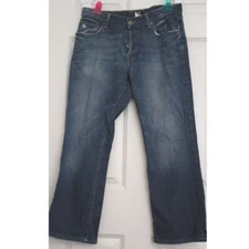 Lucky Brand Sz 32 Slim Bootcut Button Fly Blue Jeans Stretch Denim