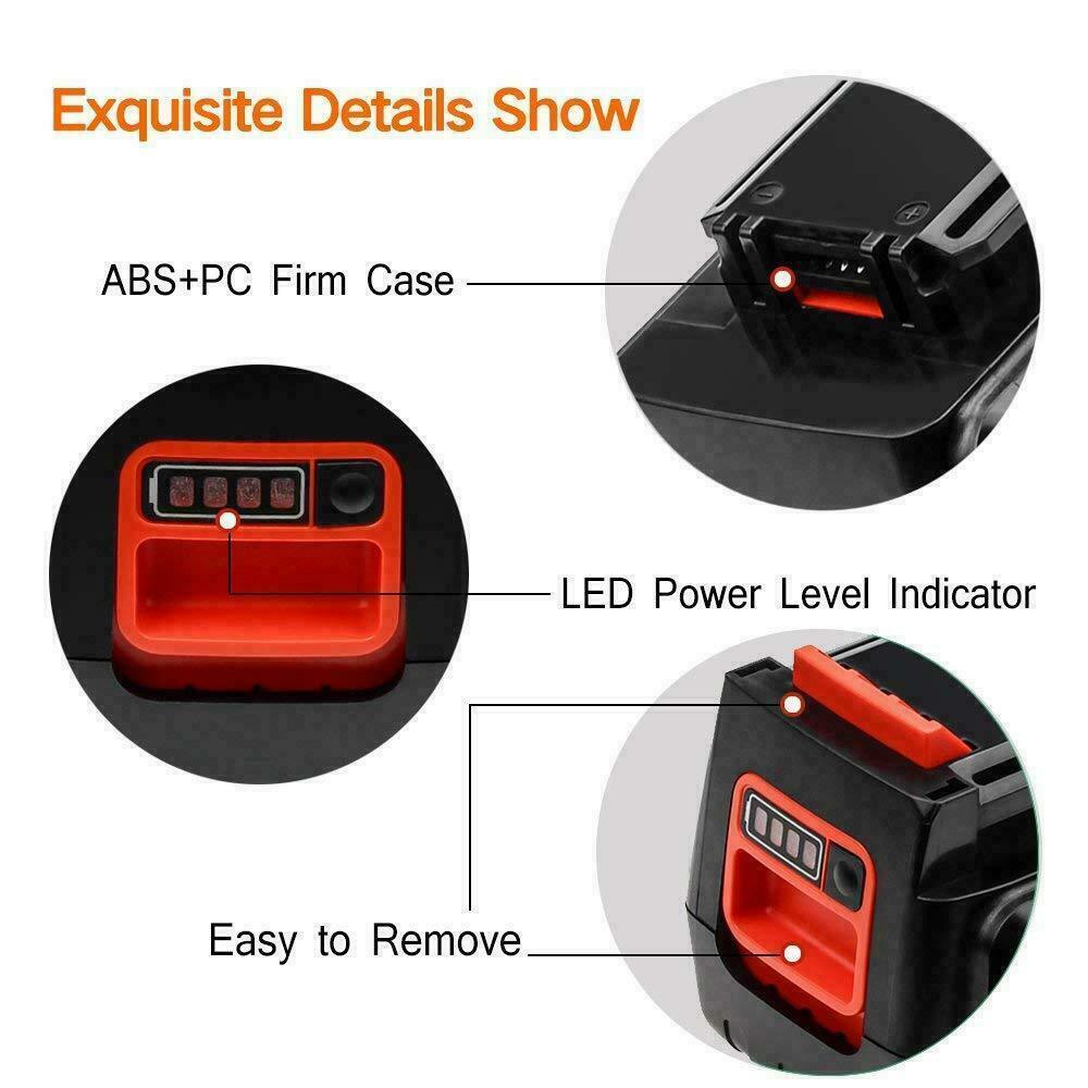 40 Volt 4.0Ah Lithium Battery for Black and Decker 40V Max LBX2040 LBXR36 LSW36