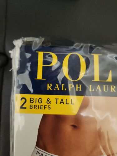 Polo Ralph Lauren Cotton Briefs Mens 1X Big Tall White Wicking Relaxed Fit 2 pk - Picture 3 of 7