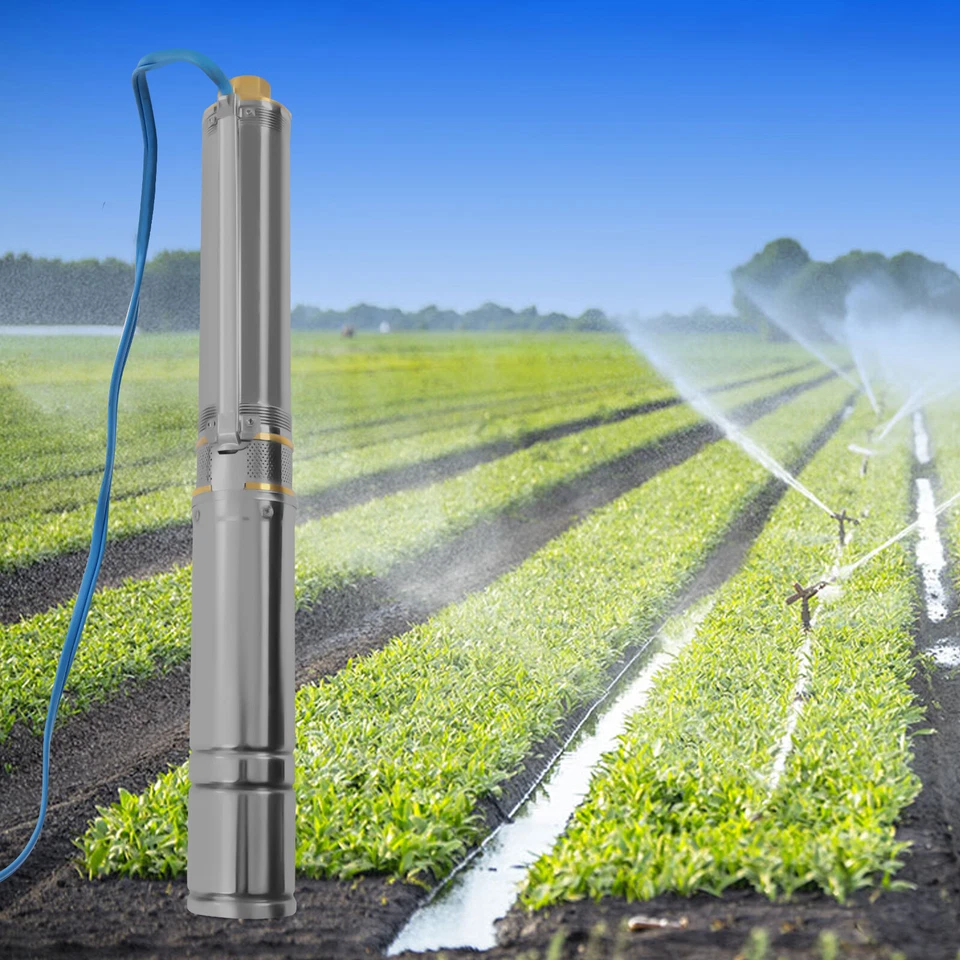 Bomba de água submersível de poço profundo 1,5 HP 24 GPM aço inoxidável 1100 W 110V - Imagem 2 de 4