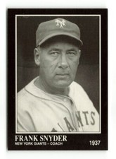 1991 CONLON COLLECTION TSN FRANK SNYDER NEW YORK GIANTS #232