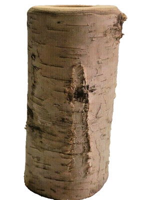 Natural White Birch Log, Wood Tea Light Candle Holder 6''