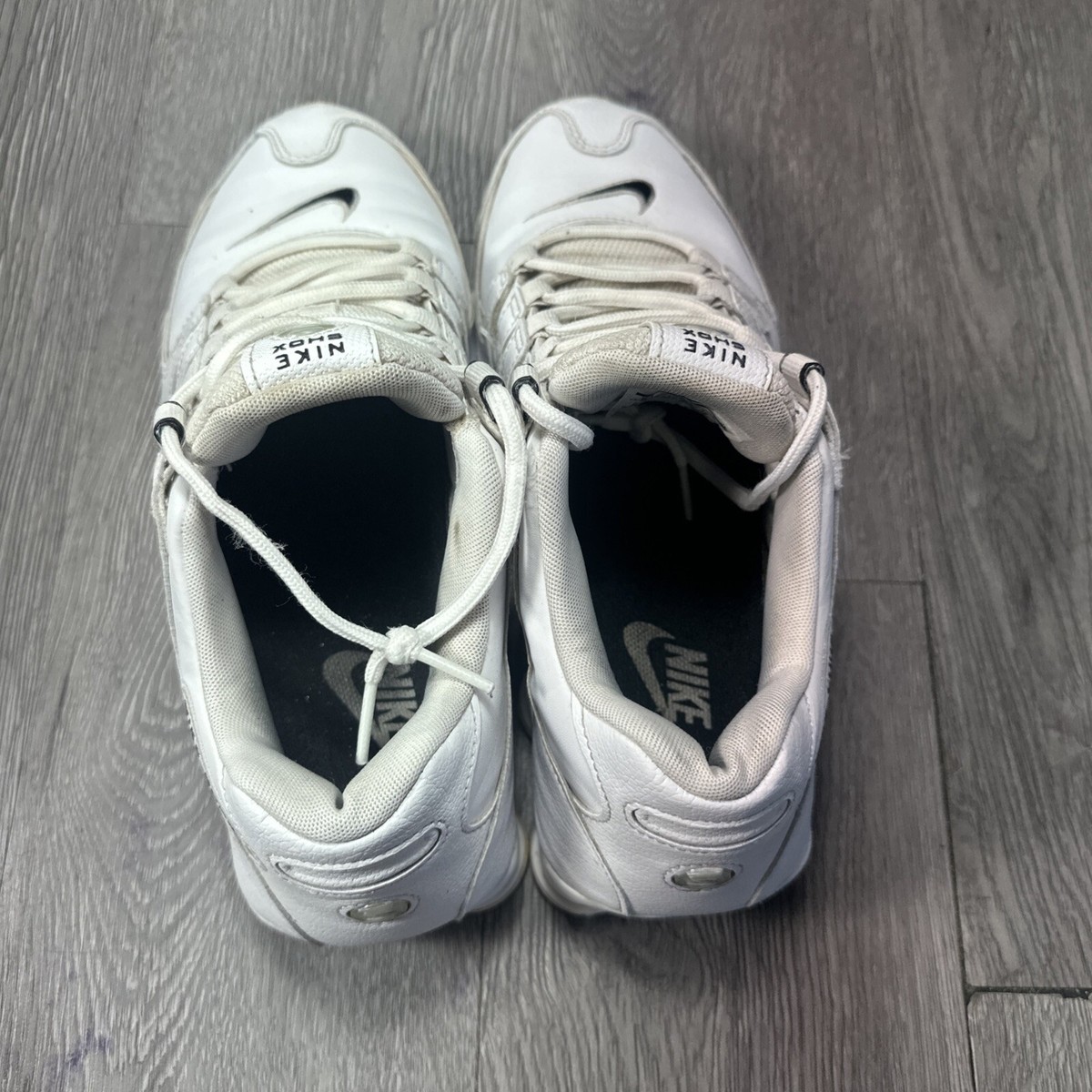 Nike Shox NZ 2019 White Leather Black Swoosh Sneakers 501524  display picture 1