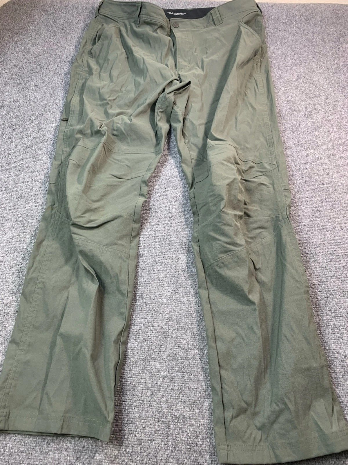 Columbia Pants Mens 38x32 Green Straight Leg Outdoors Omni-Shade