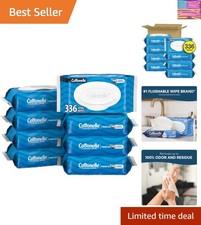 Fresh Feel Flushable Wet Wipes, Adult Wet Wipes, 8 Flip-Top Packs, 42 Wipes P...