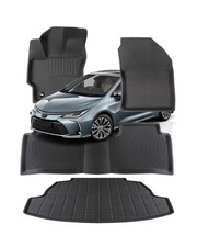 Car Floor Mats for Corolla: 2020-2025 2026 Trunk Liner , All-Weather Ru...